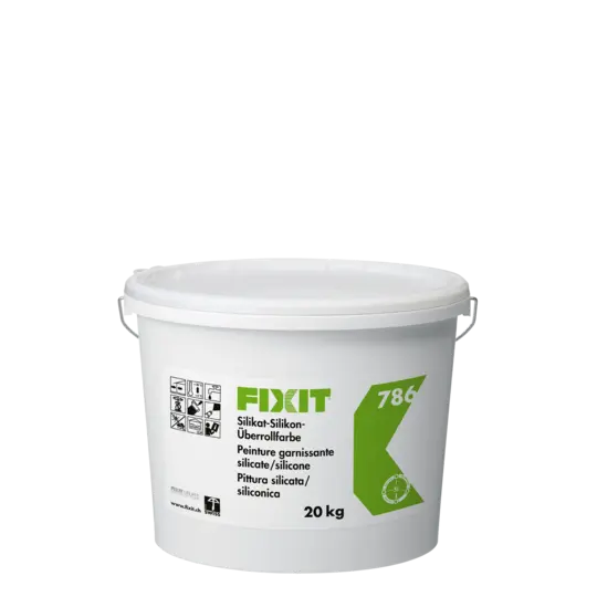 FIXIT 786 Silikat-/Silikonfarbe – Fassadenfarbe für Aussen, hoch diffusionsoffen, 5 kg