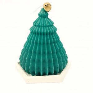 Grüne Sojawachs-Kerze im Tannenbaum-Design mit Gold-Glitter. Handgemacht in der Schweiz. Perfekt für Weihnachtsdeko & Geschenke. (Kopie)