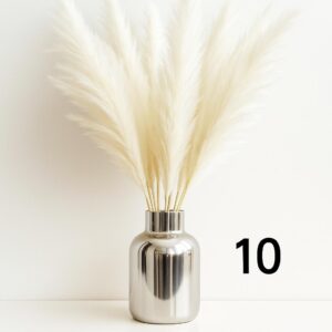 10 Stück 55cm - Künstliche Schilfhalme, hochsimulierte Pampasgras Imitation Federzweige als Vasen Füller, Boho-Stil Dekoration für Zuhause (Kopie)