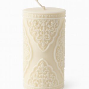 Design-Kerze „Oriental Lace“ aus Sojawachs – 15 × 8 cm,ohne Duft – perfekt für stilvolle Dekoration,dekorative Kerze