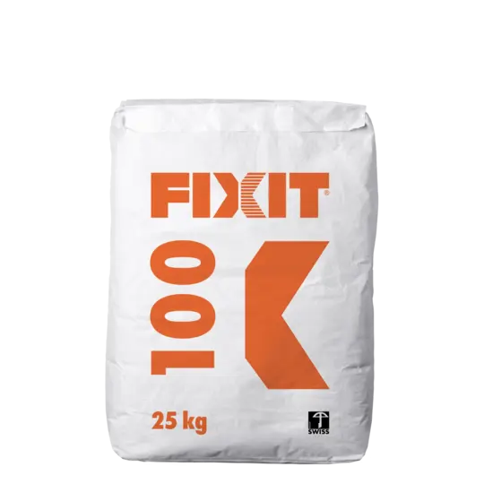 Fixit 100 Baugips – Naturweißer Gips für Innenausbau 25 Kg