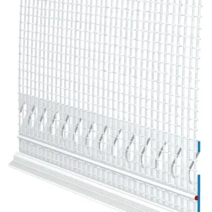 Abschlussprofil mit Tropfkante DECO-TEX-DUE W44-2 für Storenkasten und Putztrennung