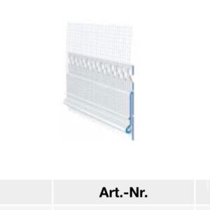 Blechanschlussprofil PVC W45-8 mit Steckverbinder und Tropfkante