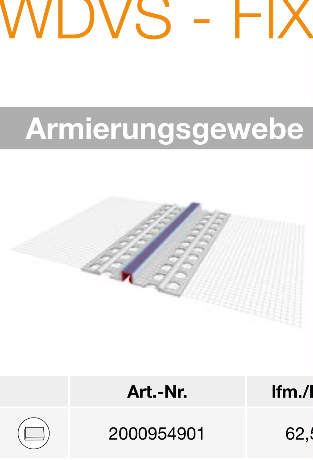 Bewegungsfugenprofil horizontal W58 mit BG1 PUR-Dichtband für schlagregendichte Anschlüsse
