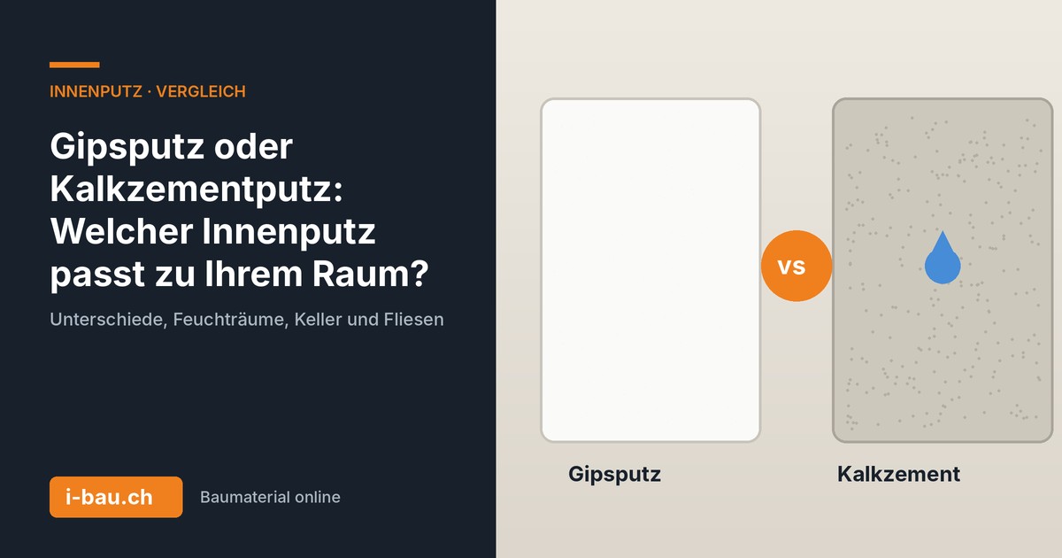 Gipsputz oder Kalkzementputz: Vergleich von glattem Gipsputz und körnigem Kalkzementputz