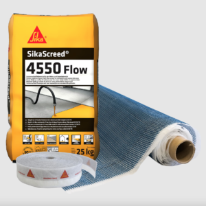 Renotex 3D Glasfaser-Armierungsgewebe Rolle 2 x 25 m mit SikaScreed-4550 Flow