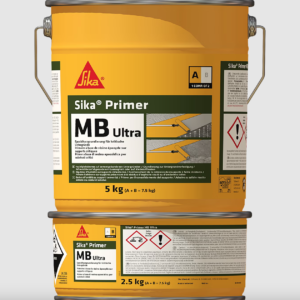 Sika® Primer MB Ultra – 2K-Epoxid-Spezialgrundierung für aufsteigende Feuchtigkeit, verölte und kritische Untergründe (Set 7.5 kg A+B)