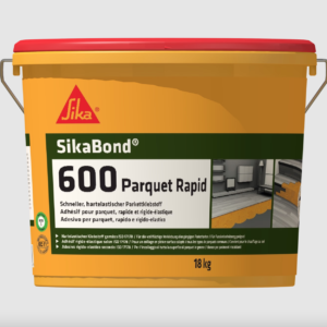 SikaBond®-600 Parquet Rapid – Schneller, hartelastischer 1K-Parkettklebstoff für alle gängigen Parkettarten und Treppen (Eimer 18 kg)