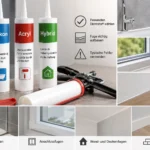 Fugen abdichten mit Silikon, Acryl oder elastischem Hybrid-Dichtstoff – Dichtstofffuge mit der Kartuschenpistole ziehen